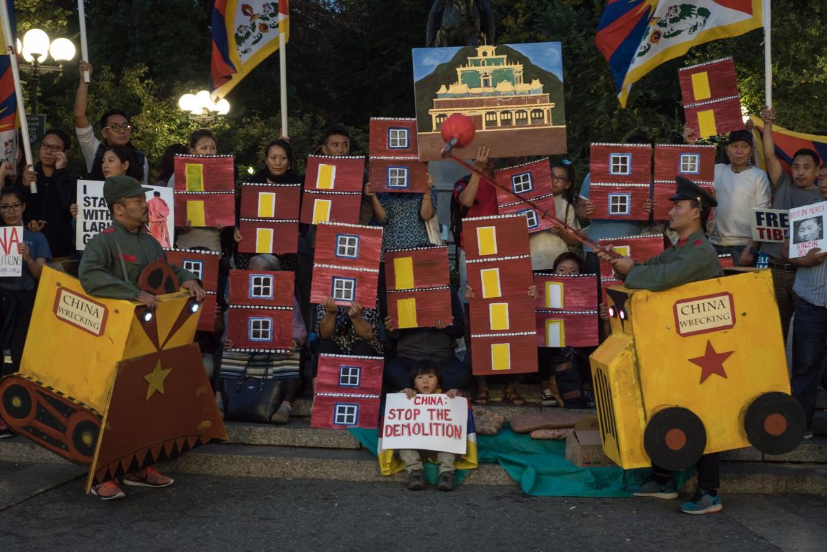 Larung Gar protest